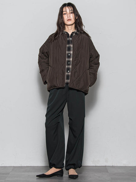 キルティング×フェイクファーリバーシブルブルゾン