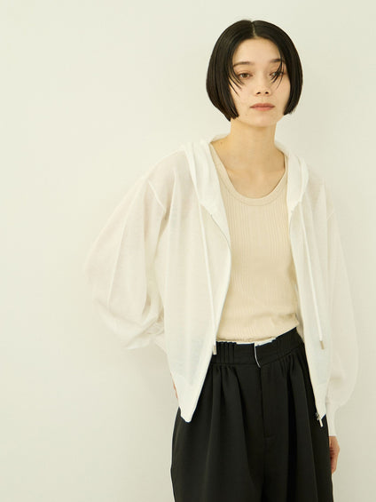 ラメシアーニットパーカー