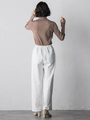 【大きいサイズ】ラメリブタートルニット