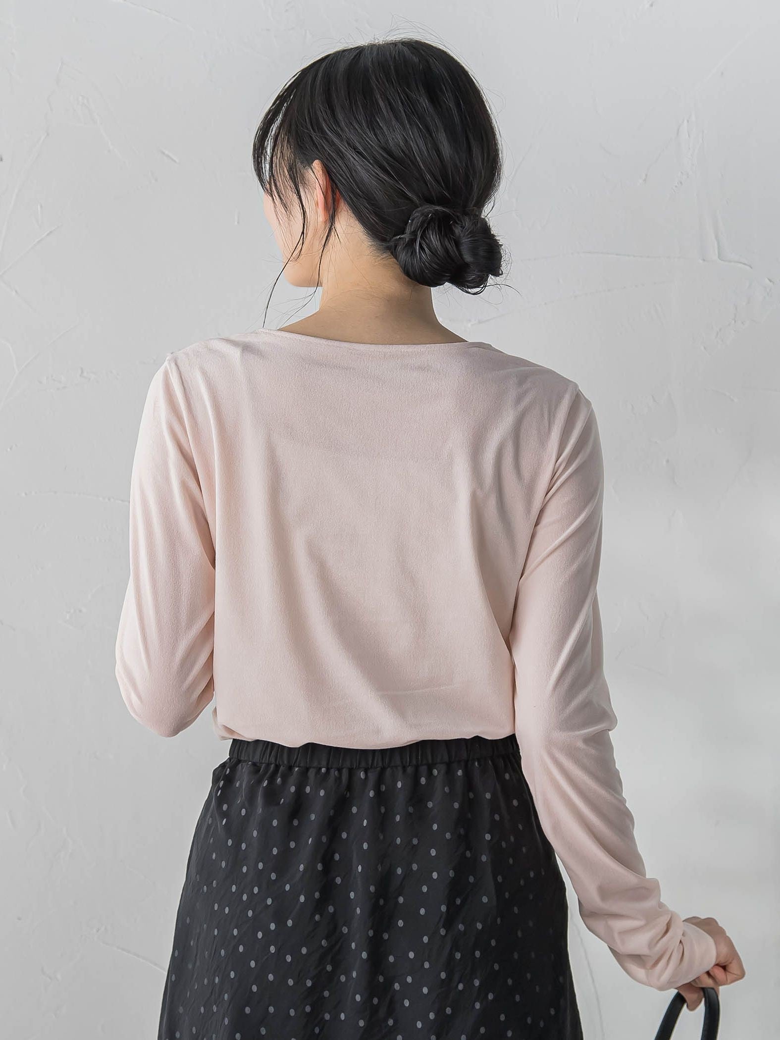 シアーベロアカットソー≪手洗い可能≫