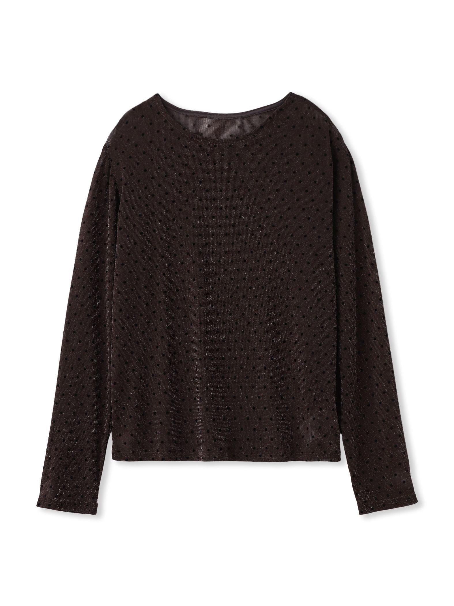 ラメフロッキードットプルオーバー≪手洗い可能≫