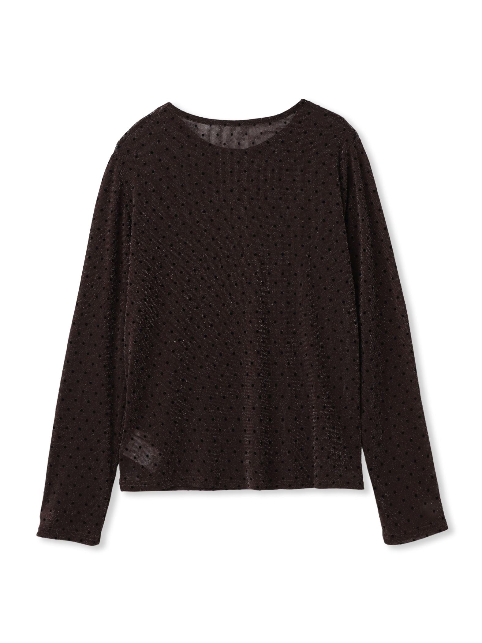 ラメフロッキードットプルオーバー≪手洗い可能≫