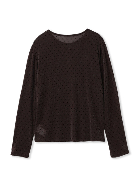 ラメフロッキードットプルオーバー≪手洗い可能≫