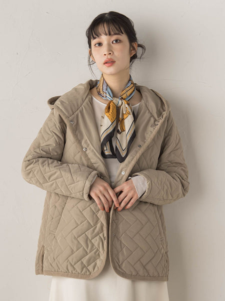 【WEB限定】ポリエステルタフタキルトコート