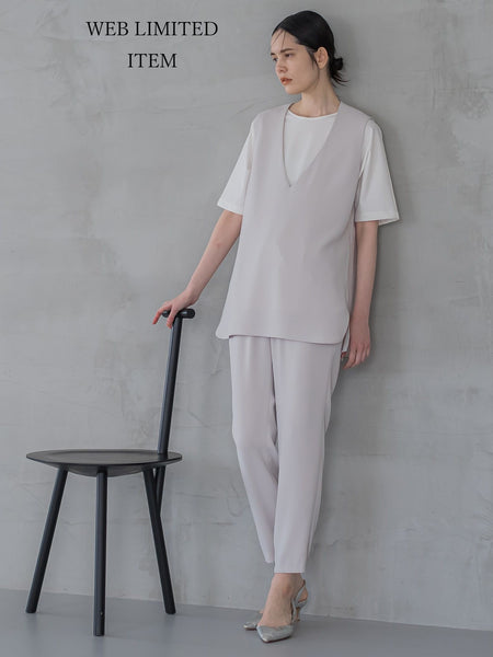 【WEB限定】ダブルクロス2WAYイージーパンツ≪洗濯機で洗える/セットアップ対応≫