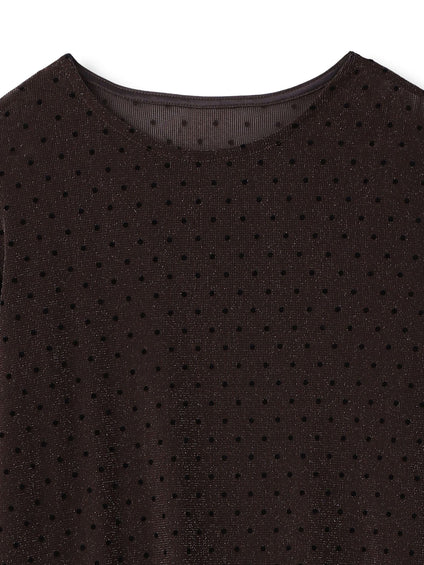 ラメフロッキードットプルオーバー≪手洗い可能≫