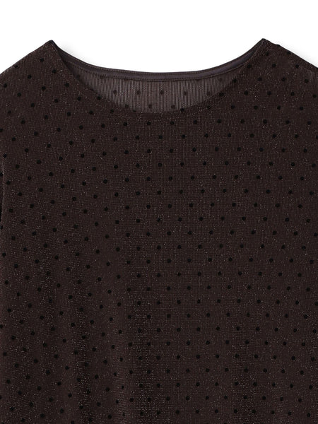 ラメフロッキードットプルオーバー≪手洗い可能≫