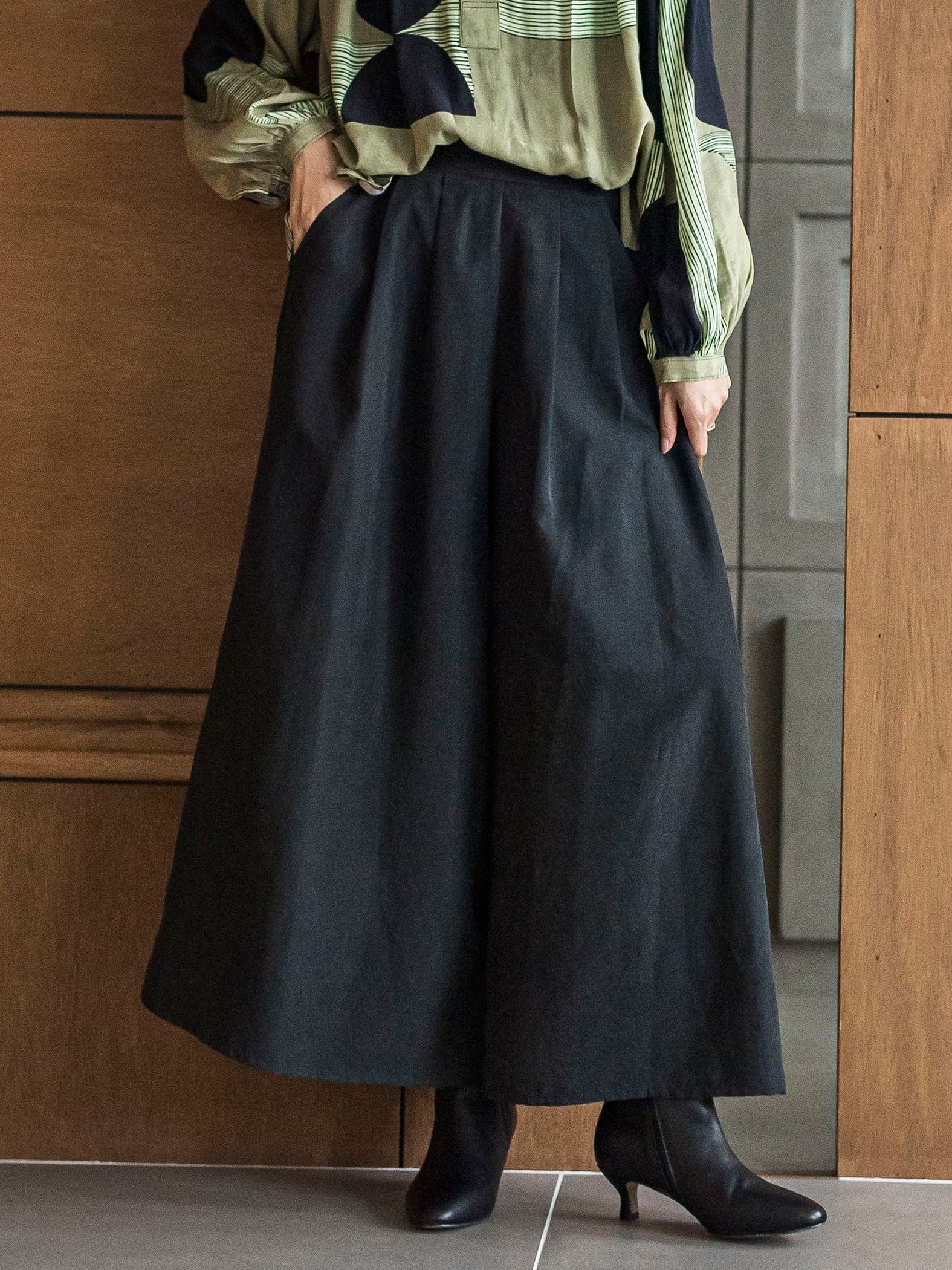 【ゆるっと上品】私に似合うキュロットパンツ≪手洗い可能≫