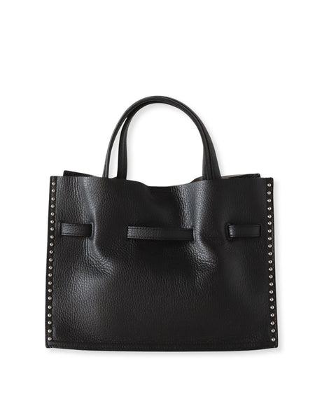 【VIOLAd'ORO】スタッズ付きWフェイスレザートートバッグ