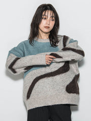 【WEB限定】マーブルニット≪手洗い可能≫