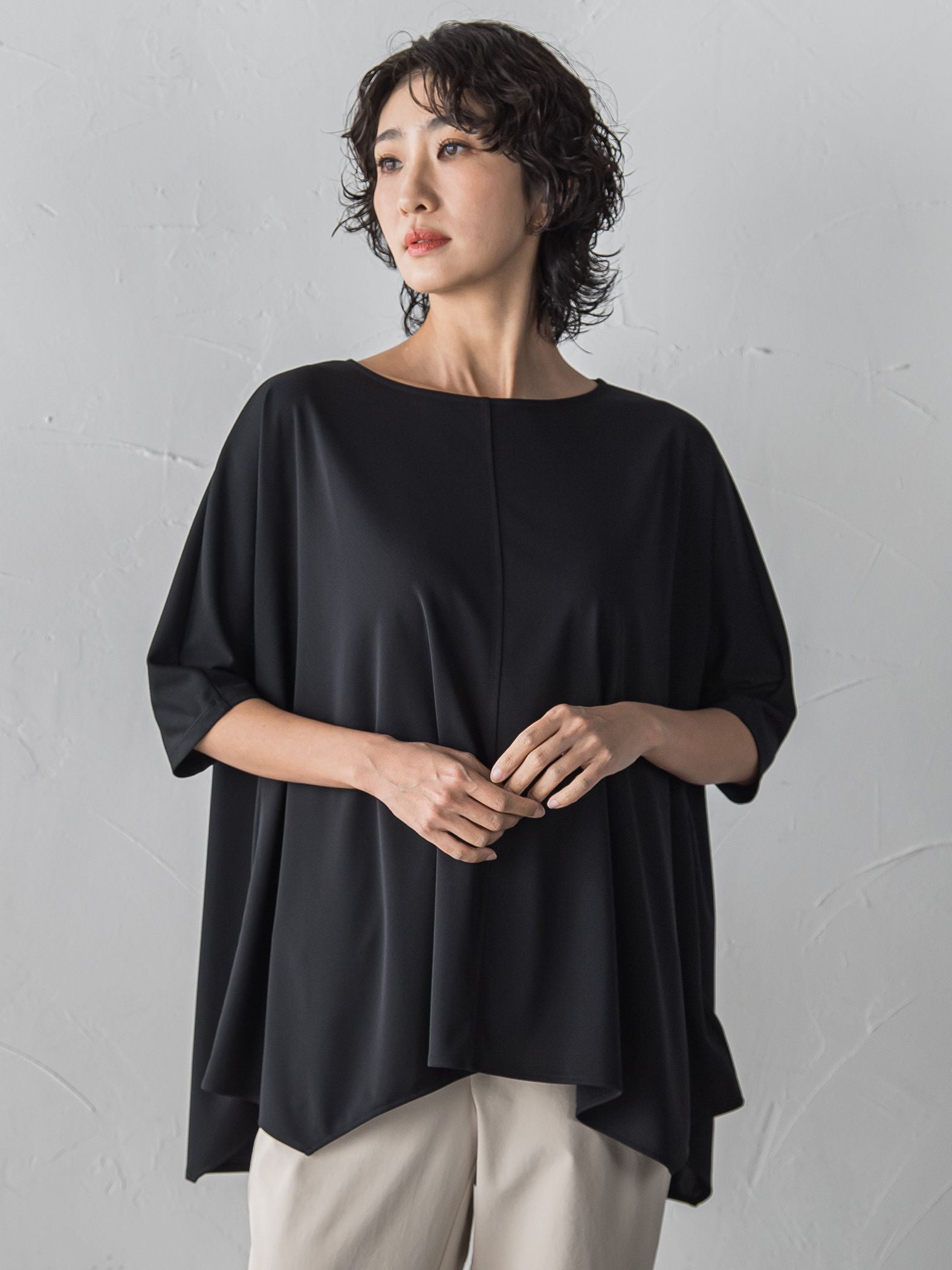 【大きいサイズ/受注会限定】エメラルドフロウジョンカットソー