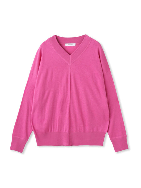 【新色追加】Vネックコクーンニットプルオーバー≪手洗い可能≫