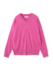 【新色追加】Vネックコクーンニットプルオーバー≪手洗い可能≫