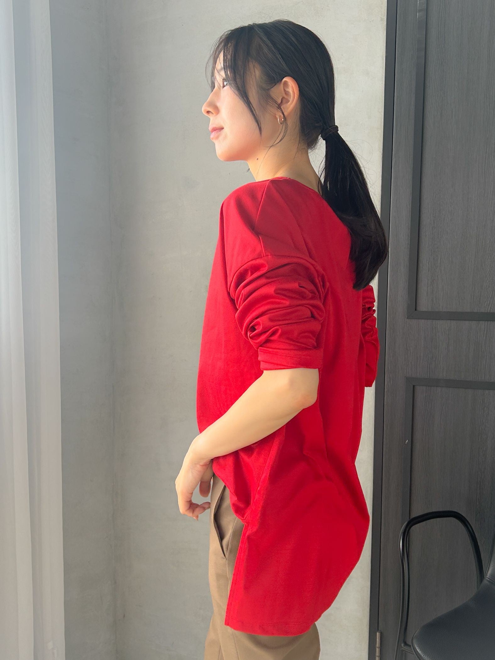 【WEB限定】汗じみ防止大人ロンT ≪3サイズ/洗える≫