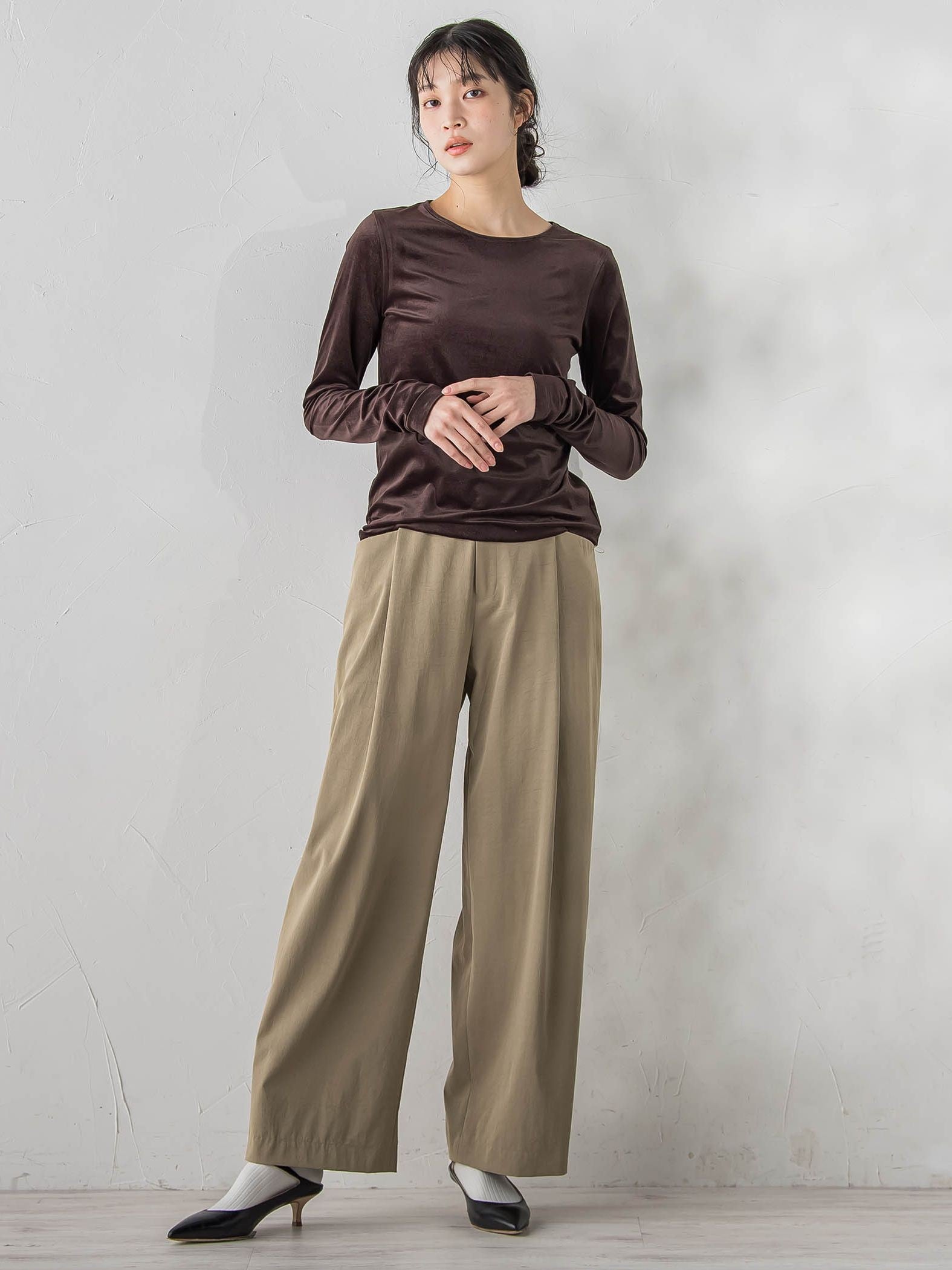 ワイドポケットタックパンツ