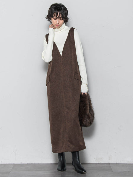 リブタートルニットプルオーバー≪手洗い可能≫