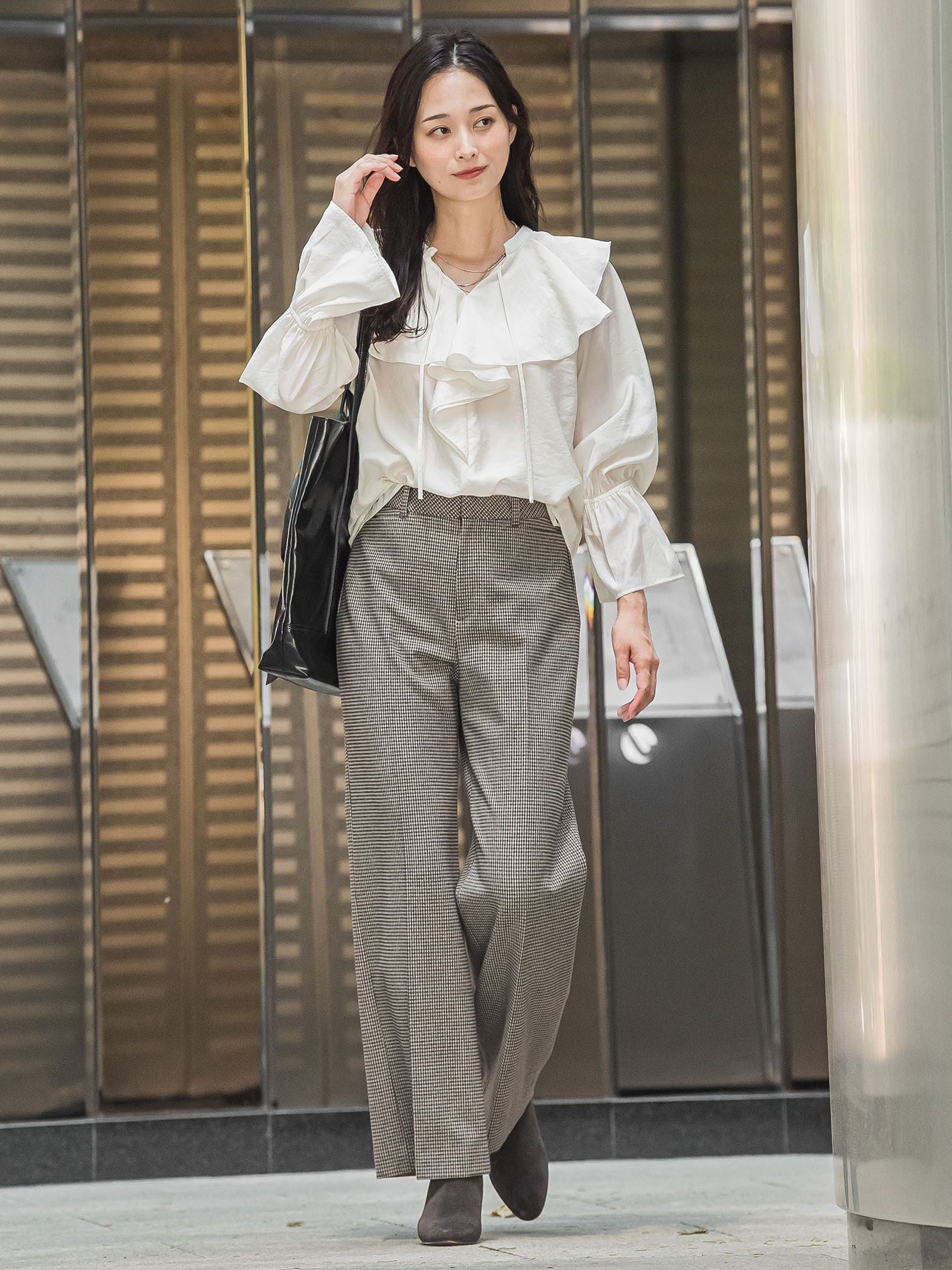 両面起毛ワイドパンツ≪WEB限定13号/洗える/セットアップ対応≫