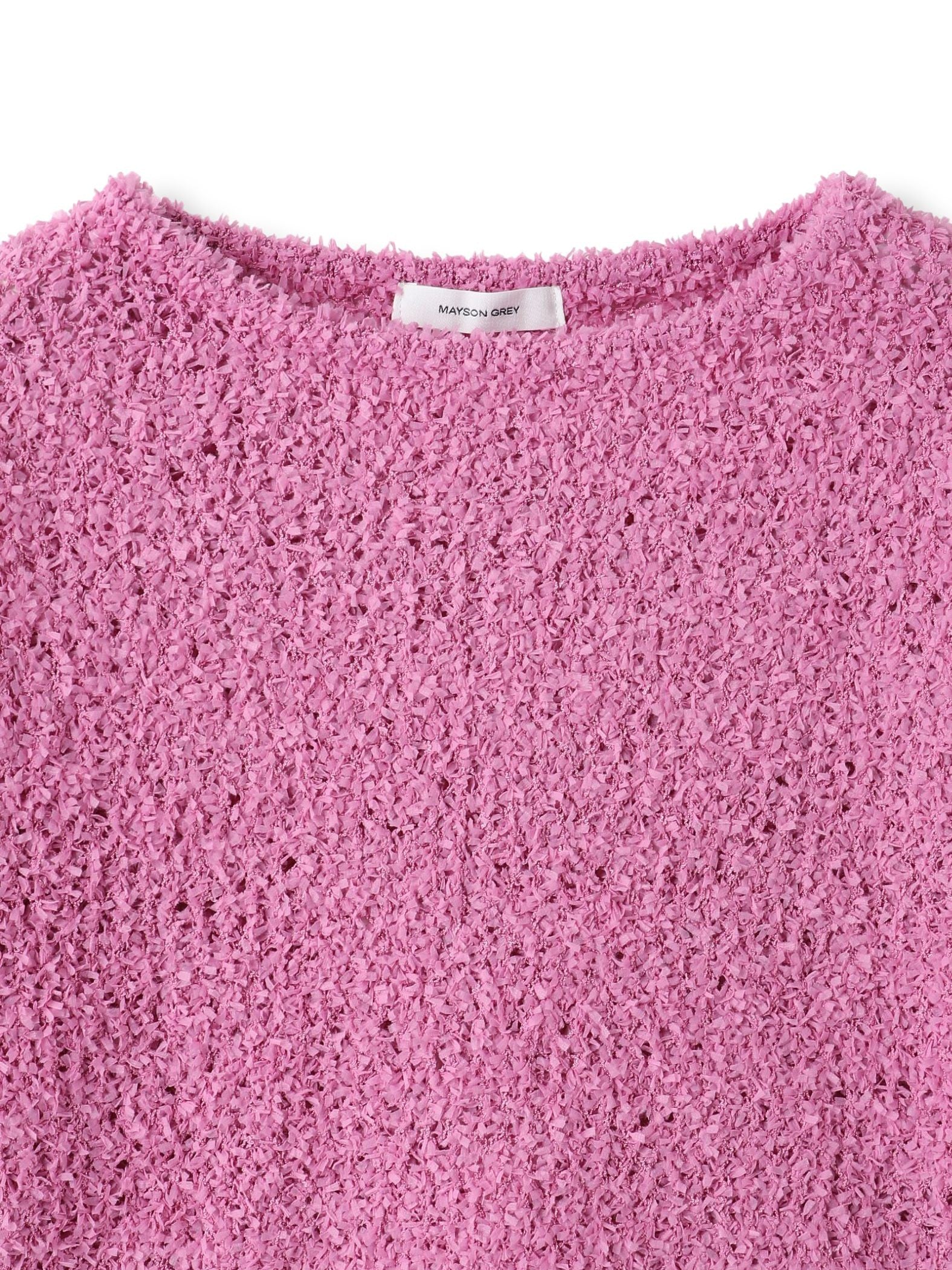 ファンシーヤーンボートネックニットプルオーバー≪手洗い可能≫