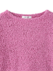 ファンシーヤーンボートネックニットプルオーバー≪手洗い可能≫