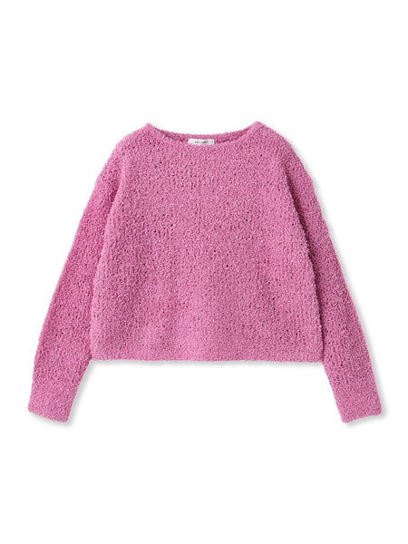 ファンシーヤーンボートネックニットプルオーバー≪手洗い可能≫