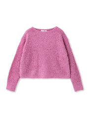 ファンシーヤーンボートネックニットプルオーバー≪手洗い可能≫