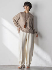 ペーパーブレンドルーズニットプルオーバー