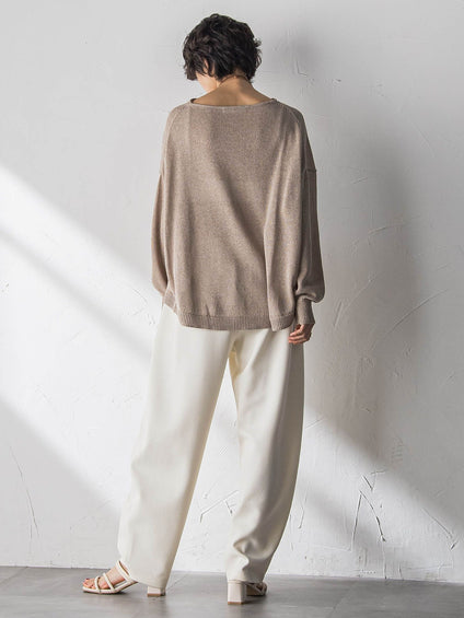 ペーパーブレンドルーズニットプルオーバー