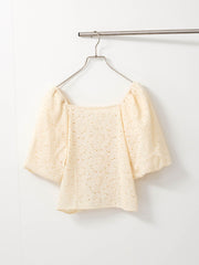 【SHIORI IRIE コラボ】2WAYオフショルレースブラウス≪手洗い可能≫