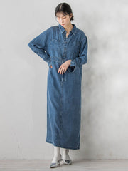 テンセルデニムワンピース