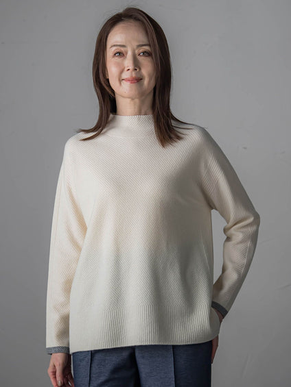 【大きいサイズ】配色CHESSニット