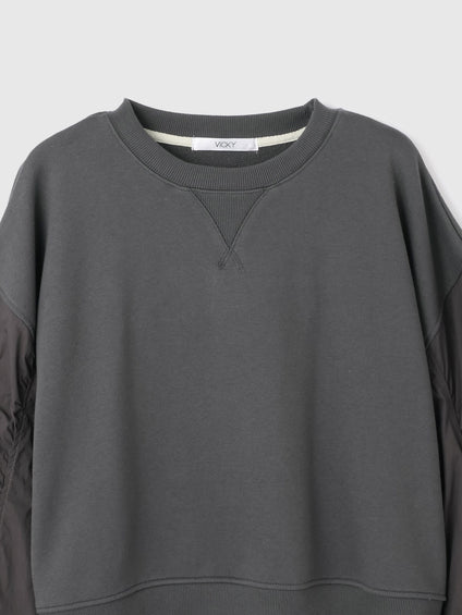 スイッチングドロストスウェットプルオーバー≪洗濯機で洗える≫