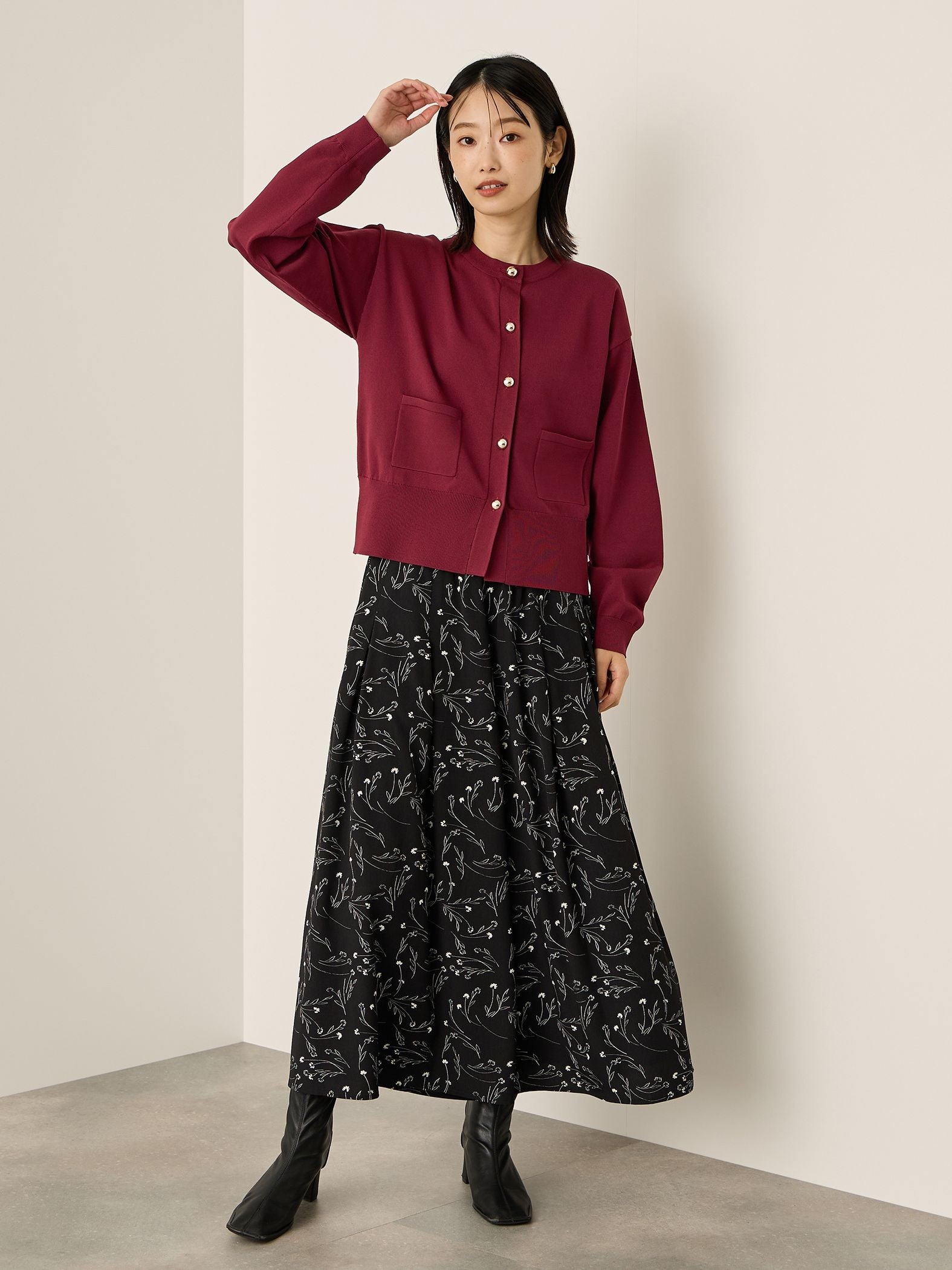 アートフラワースカートライクパンツ≪手洗い可能≫