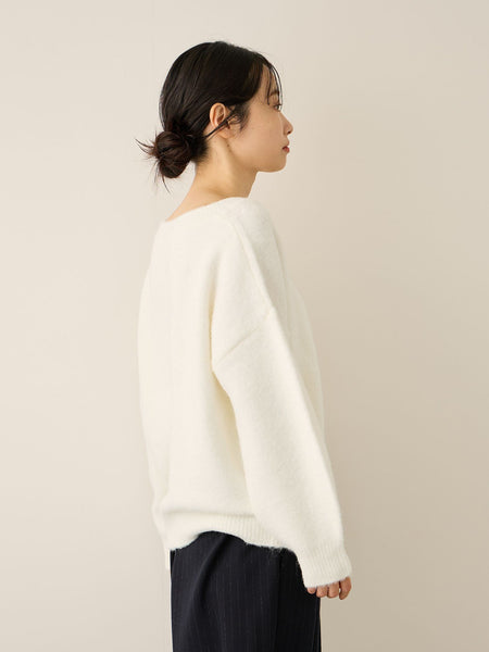 ウール混Vネックニットプルオーバー≪手洗い可能≫