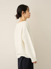 ウール混Vネックニットプルオーバー≪手洗い可能≫