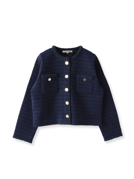 ツイードニットカーディガン≪手洗い可能≫