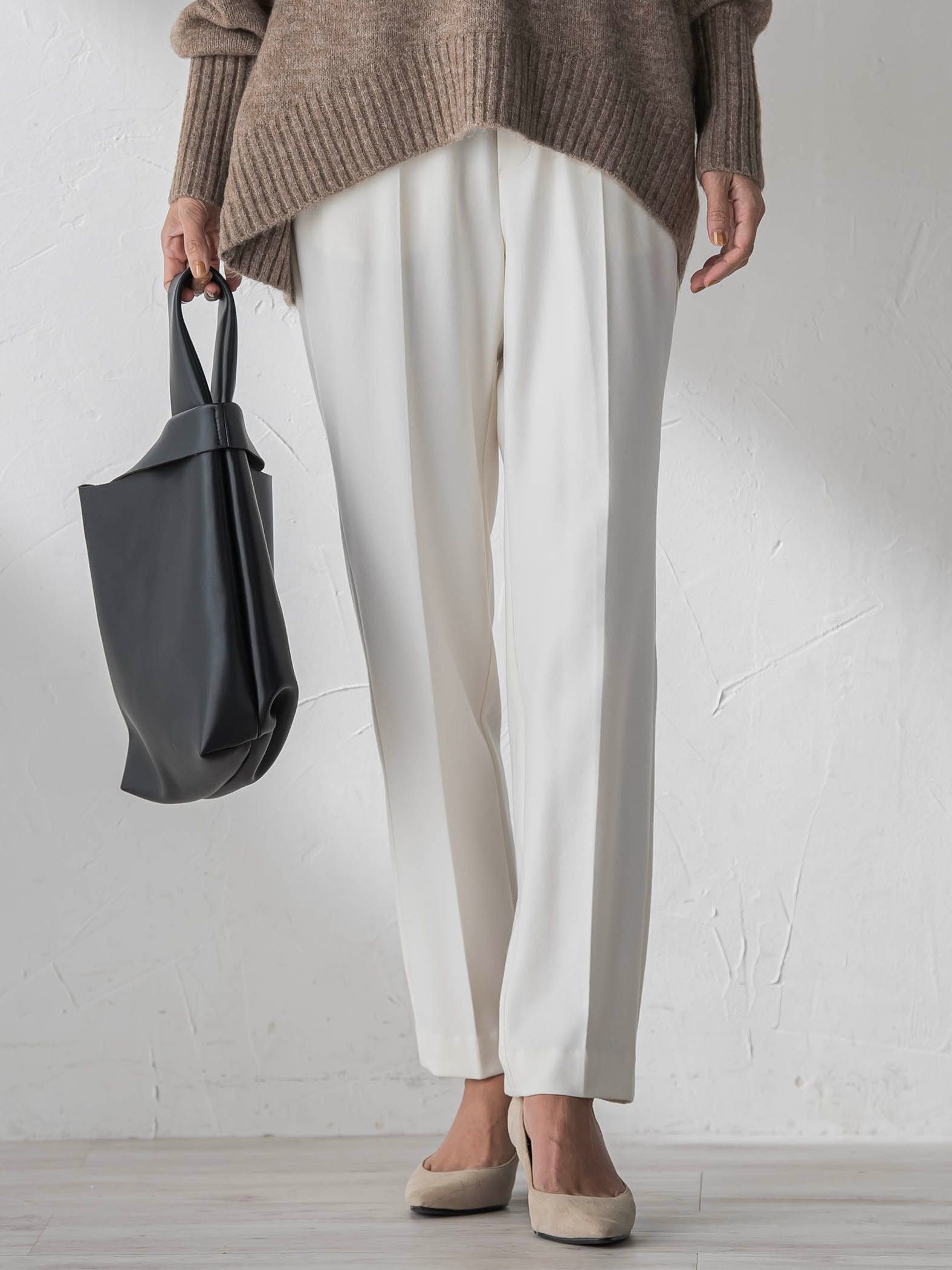 両面起毛2WAYストレッチテーパードパンツ