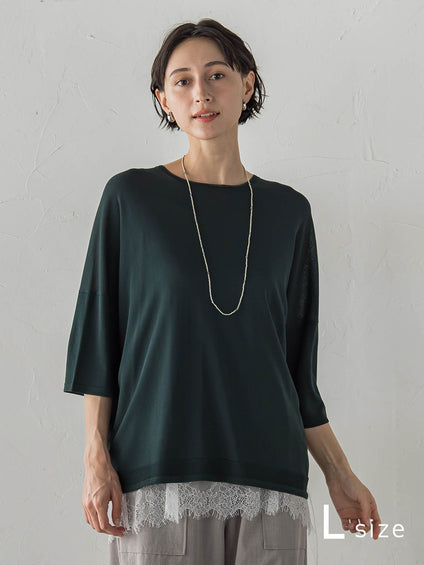 【大きいサイズ】ゆるTシャツニット