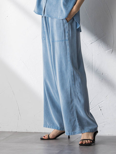 【40周年限定】カラーデニムイージーワイドパンツ