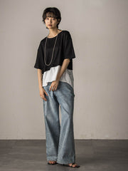 【カタログ掲載】2WAYウエストペインターデニムパンツ≪洗濯機で洗える≫