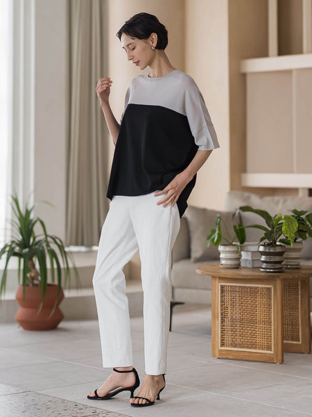 【WEB限定/+5cm丈長め】【極・名品パンツ】シェルタリングテーパードパンツ