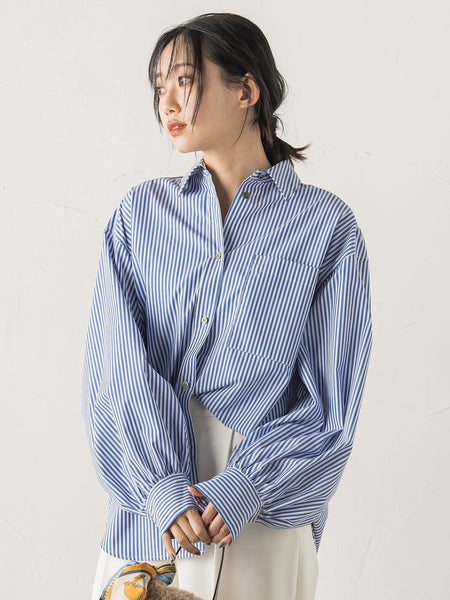 ボリュームスリーブシャツ≪洗濯機で洗える≫