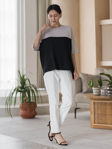 【WEB限定/+5cm丈長め】【極・名品パンツ】シェルタリングテーパードパンツ