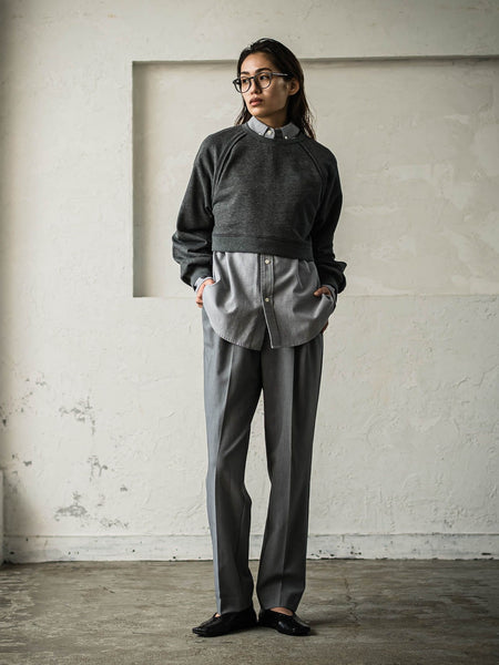 裏毛クロップドトレーナー≪洗濯機で洗える≫