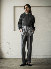 裏毛クロップドトレーナー≪洗濯機で洗える≫