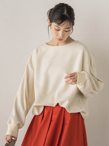 ニットコーデュロイカットソー≪手洗い可能≫