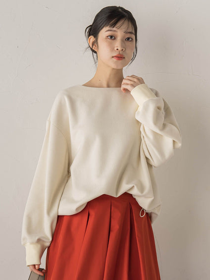 ニットコーデュロイカットソー≪手洗い可能≫