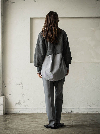 裏毛クロップドトレーナー≪洗濯機で洗える≫