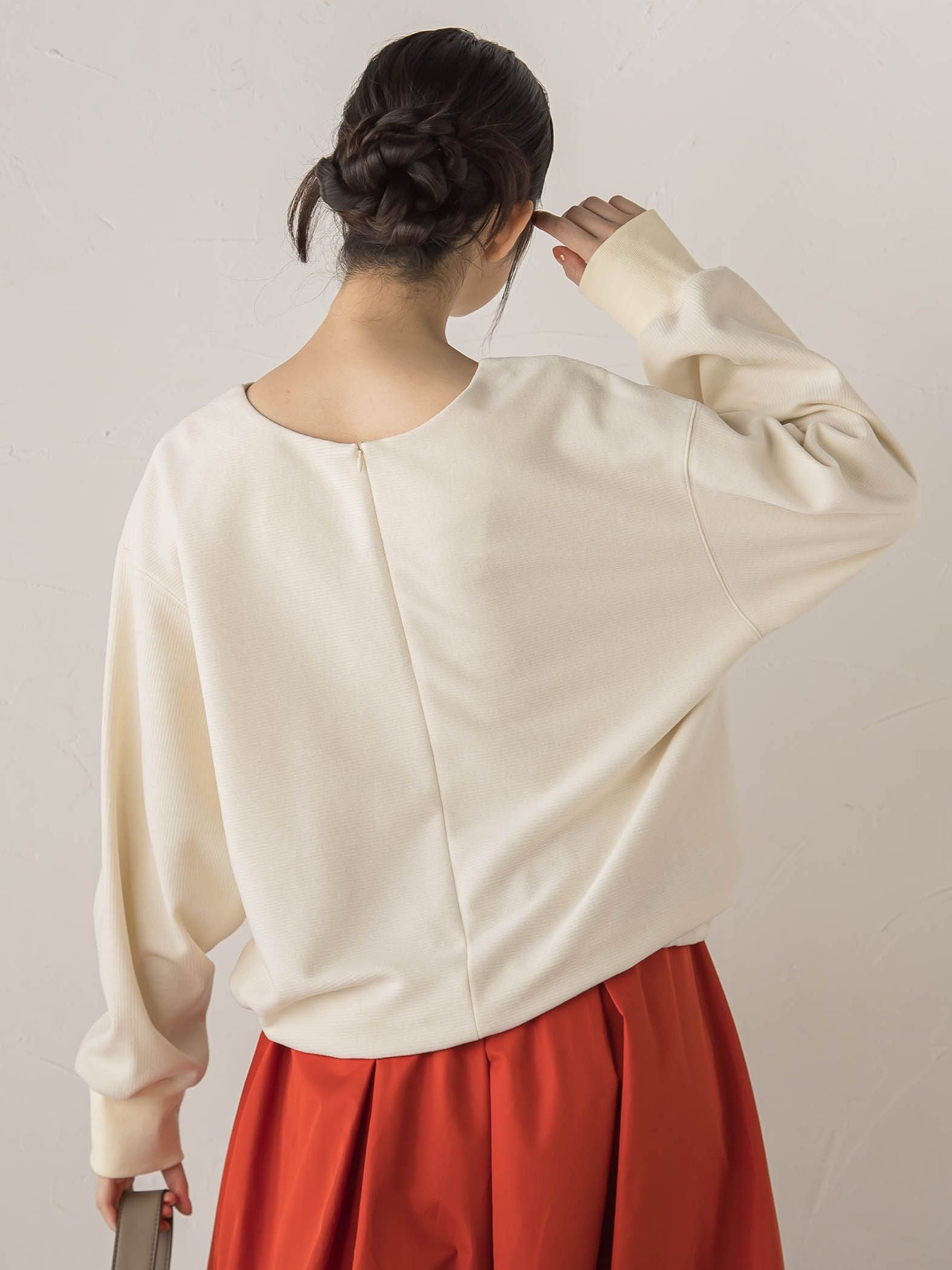 ニットコーデュロイカットソー≪手洗い可能≫