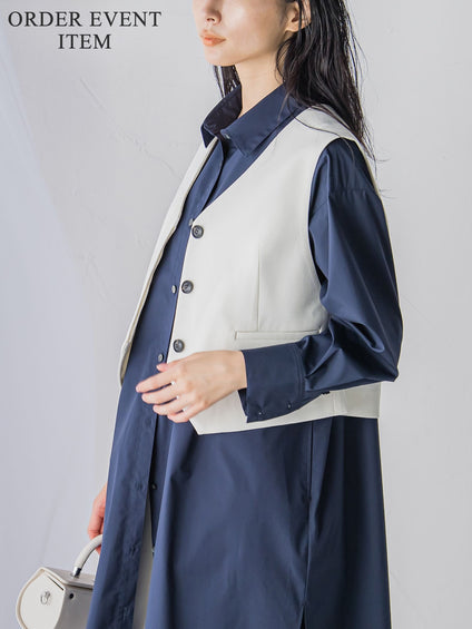 【受注会限定/2024 SPRING ORDER EVENT/手洗い可能】ショート丈ジレ