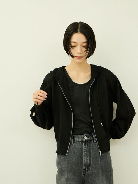 ラメシアーニットパーカー